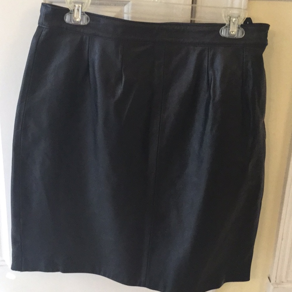Oscar Piel Leather Skirt